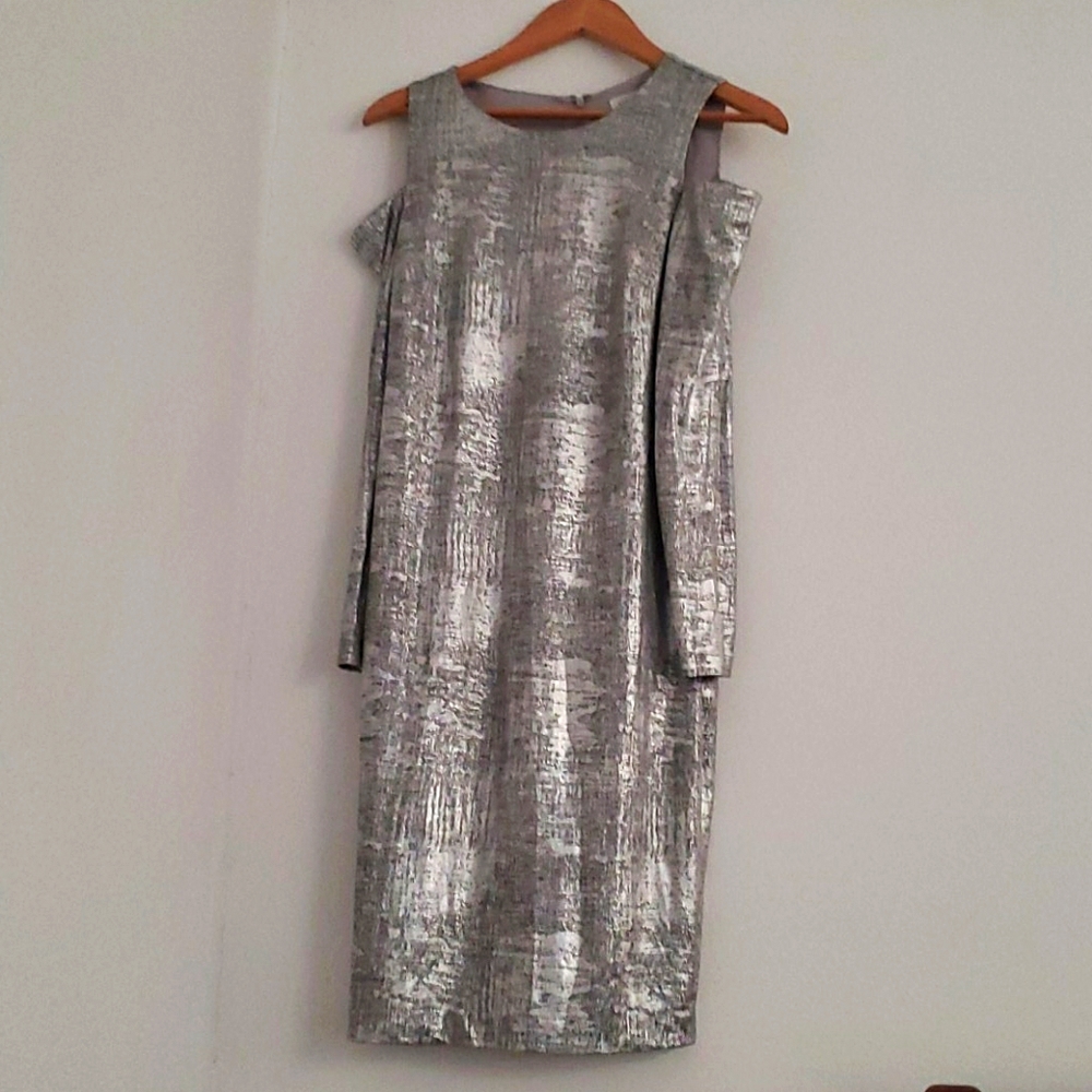 Calvin Klein Silver Party Dress